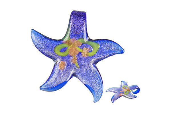 Lampwork Art Glass Star Pendants - 9 Styles