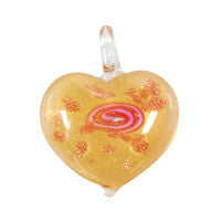 Lampwork Art Glass Heart Pendants - 46 Styles