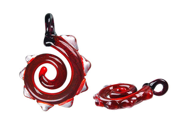 Lampwork Art Glass Dinosaur Tail Pendants - 10 Styles