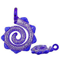 Lampwork Art Glass Dinosaur Tail Pendants - 10 Styles