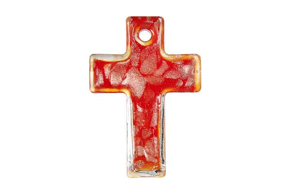 Lampwork Art Glass Cross Pendants - 2 Styles
