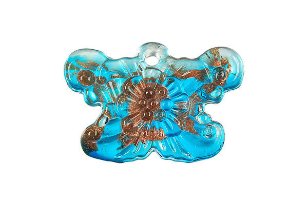 Lampwork Art Glass Butterfly Pendants - 19 Styles
