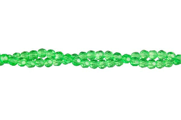 Chinese Crystal Beads - (Green Faceted Round - 12mm - 12-15-inch - unbranded beads for jewelry making