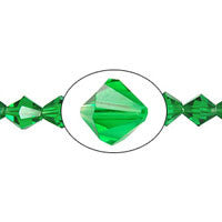 Chinese Crystal Beads - (Green Bicone - 8x8mm - 12-15-inch - unbranded beads for jewelry making