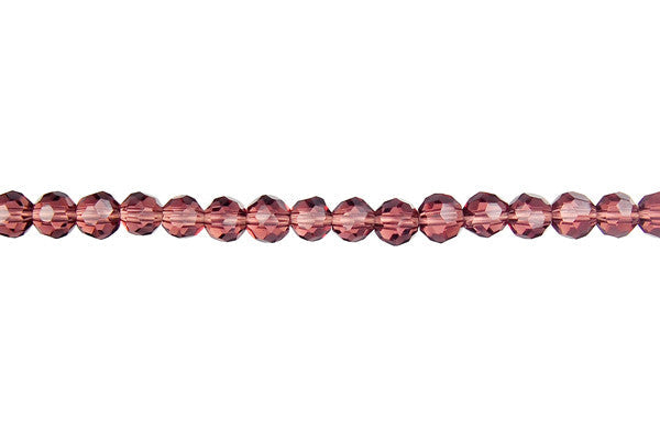 Chinese Crystal Beads - (Amethyst Faceted Round - 4mm - 12-15-inch - unbranded beads for jewelry making