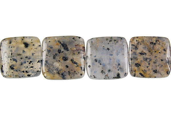 Sesame Rock Crystal Beads - Square - 15x15mm - 16-inch - unbranded beads for jewelry making