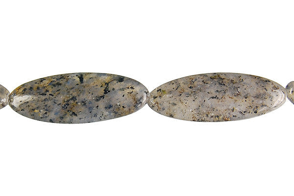 Sesame Rock Crystal Beads - Flat Rice - 10x28mm - 16-inch - unbranded beads for jewelry making