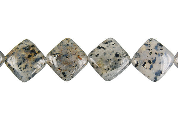 Sesame Rock Crystal Beads - Diamond Square - 12x12mm - 16-inch - unbranded beads for jewelry making