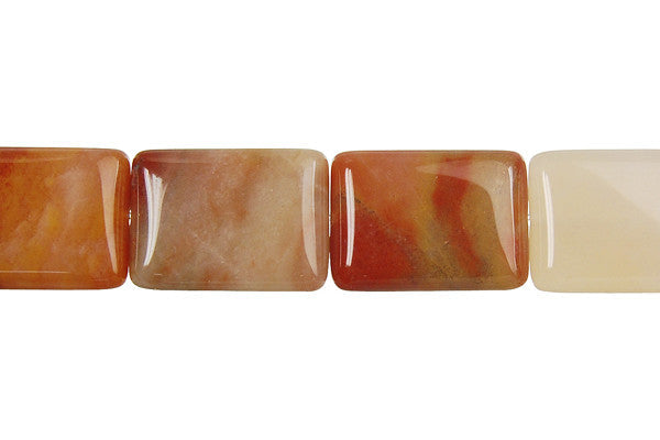 Oregon Picture Jasper Beads - Flat Rectangle - 13x18mm - 16-inch - unbranded beads for jewelry making