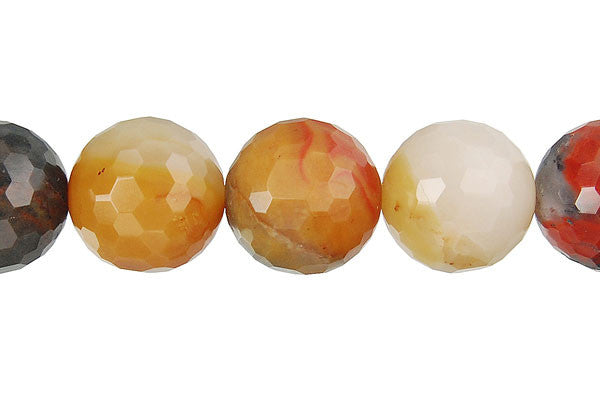 Oregon Picture Jasper Beads - Faceted Round - 16mm - 16-inch - unbranded beads for jewelry making