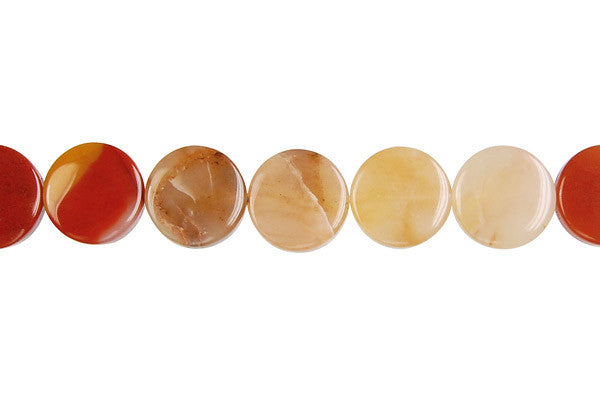 Oregon Picture Jasper Beads - Coin - 12x12mm - 16-inch - unbranded beads for jewelry making