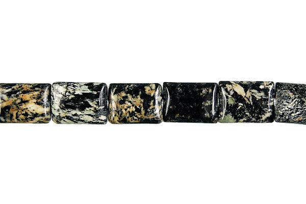 Fireworks Jasper Beads - Flat Rectangle - 10x14mm - 16-inch - unbranded beads for jewelry making