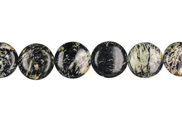 Fireworks Jasper Beads - Coin - 12x12mm - 16-inch - unbranded beads for jewelry making