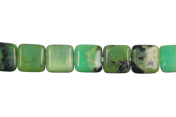 Chrysoprase Beads - Australia) Square - 10x10mm - 16-inch - unbranded beads for jewelry making