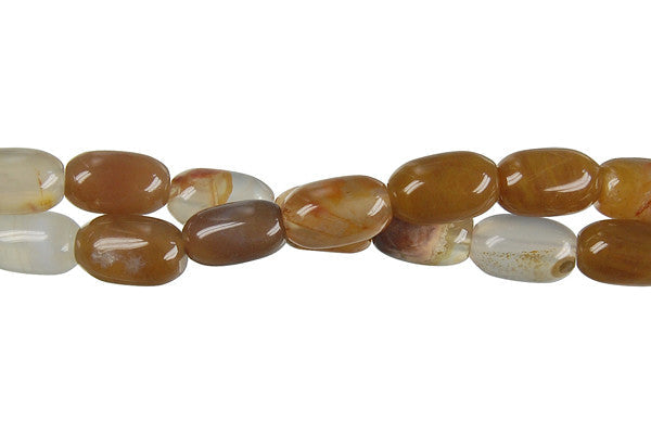 Botswana Agate Beads - Drum - 6x9mm - 16-inch - unbranded beads for jewelry making