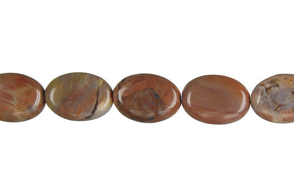 Amber Onyx Beads - Flat Oval - 10x14mm - 16-inch - unbranded beads for jewelry making