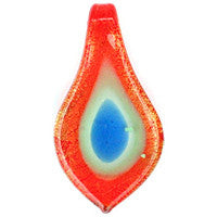 Lampwork Art Glass Smooth Leaf Pendants - 52 Styles