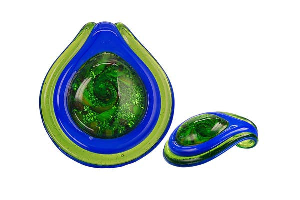 Lampwork Art Glass Eye Coin Pendants - 11 Styles