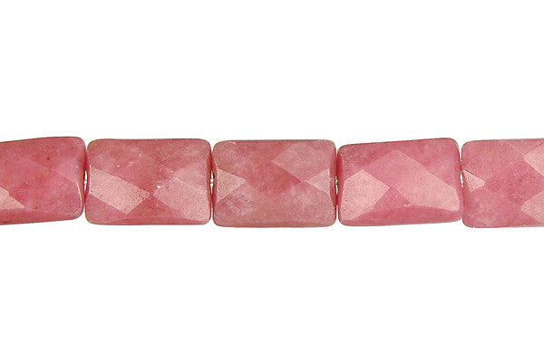 Rhodonite Beads - Faceted Rectangle - 10x14mm - 16-inch - unbranded beads for jewelry making
