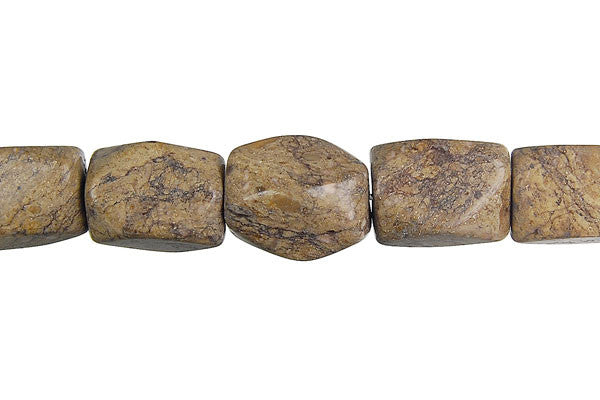 Picasso Jasper Beads - Faceted Nugget - 10x14mm - 16-inch - unbranded beads for jewelry making