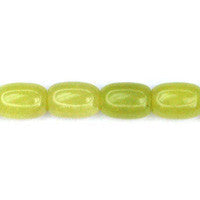 Olive Jade Beads - Light) Drum - 10x14mm - 16-inch - unbranded beads for jewelry making