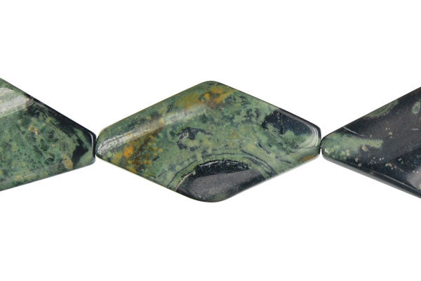 Kambaba Jasper Beads - Twisted Diamond - 13x30mm - 16-inch - unbranded beads for jewelry making