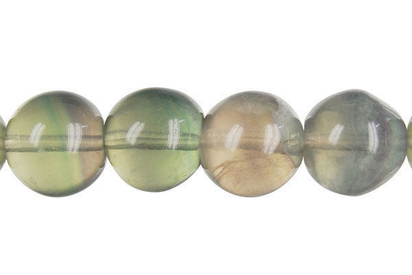 Fluorite Beads - A) Round - 14mm - 16-inch - unbranded beads for jewelry making