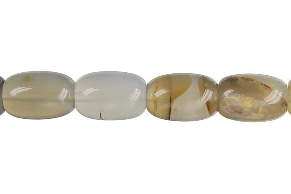 Botswana Agate Beads - Drum - 10x14mm - 16-inch - unbranded beads for jewelry making