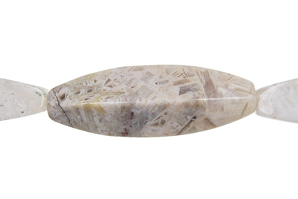 Bamboo Leaf Agate Beads - Square Rice - 10x40mm - 16-inch - unbranded beads for jewelry making