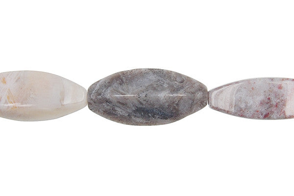 Bamboo Leaf Agate Beads - Square Rice - 8x25mm - 16-inch - unbranded beads for jewelry making
