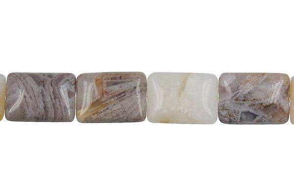 Bamboo Leaf Agate Beads - Rectangle - 10x14mm - 16-inch - unbranded beads for jewelry making