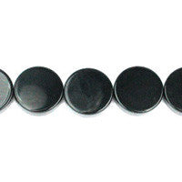 Black Onyx Beads - Coin - 15x15mm - 16-inch - unbranded beads for jewelry making
