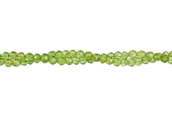 Peridot Beads - Faceted Round - 3mm - 13-14 - unbranded beads for jewelry making
