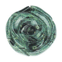 Kambaba Jasper Carved Rose - 40x40mm - Piece - unbranded Kambaba Jasper pendant for jewelry making