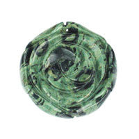 Kambaba Jasper Carved Rose - 35x35mm - Piece - unbranded Kambaba Jasper pendant for jewelry making