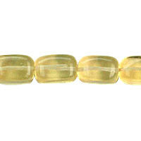 Citrine Quartz Glass Beads - Smooth Nugget - 12x16mm - 16-inch - unbranded beads for jewelry making