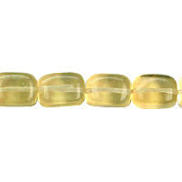 Citrine Quartz Glass Beads - Smooth Nugget - 10x14mm - 16-inch - unbranded beads for jewelry making