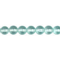 Aqua Quartz Glass Beads - Round - 8mm - 16-inch - unbranded beads for jewelry making