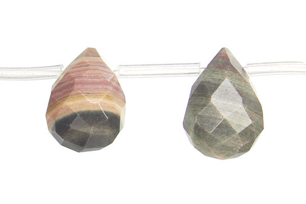 Silvermist Beads - Faceted Briolette - 13x18mm - 16-inch - unbranded beads for jewelry making