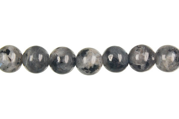 Larvikite Beads - Round - 8mm - 16-inch - unbranded beads for jewelry making
