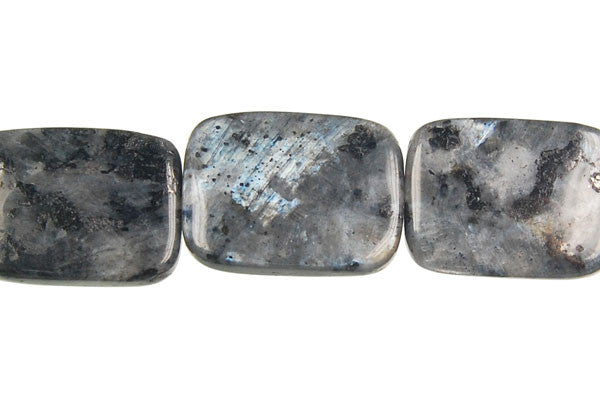 Larvikite Beads - Flat Rectangle - 13x18mm - 16-inch - unbranded beads for jewelry making