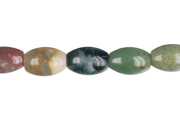 Fancy Jasper Beads - Drum - 8x12mm - 16-inch - unbranded beads for jewelry making