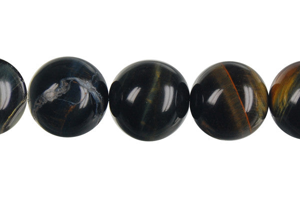 Blue Tiger's Eye Beads - Blue Tiger Eye Round - 16mm - 16-inch - unbranded beads for jewelry making