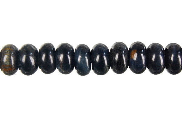 Blue Tiger's Eye Beads - Blue Tiger Eye Rondelle - 4x6mm - 16-inch - unbranded beads for jewelry making