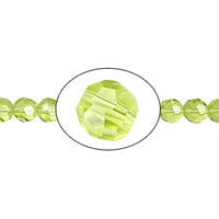 Chinese Crystal Beads - (Peridot Faceted Round - 6mm - 12-15-inch - unbranded beads for jewelry making