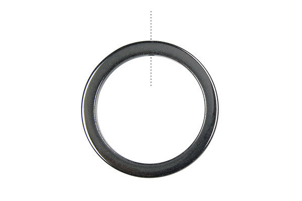 Hematite Donut - 39x39mm - Piece - unbranded Hematite pendant for jewelry making