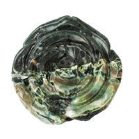 Green Zebra Carved Rose - 40x40mm - Piece - unbranded Green Zebra pendant for jewelry making