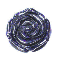 Blue Stone Carved Rose - 40x40mm - Piece - unbranded Blue Stone pendant for jewelry making