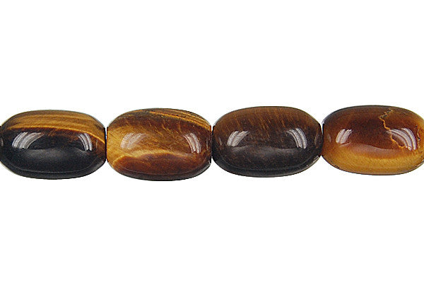Tiger's Eye Beads - Drum - 10x14mm - 16-inch - unbranded beads for jewelry making