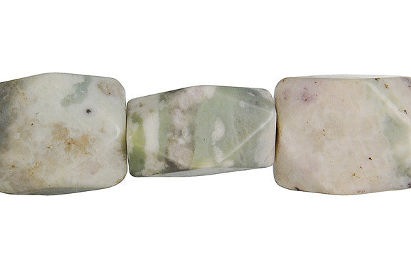 Peace Jade Beads - Faceted Nugget - 15x20mm - 16-inch - unbranded beads for jewelry making